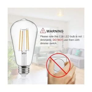 Ascher Bombillas LED de estilo vintage que imitan una_4