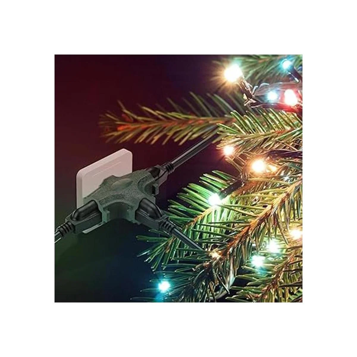 Adaptador de conexión a tierra de 3 tomas con