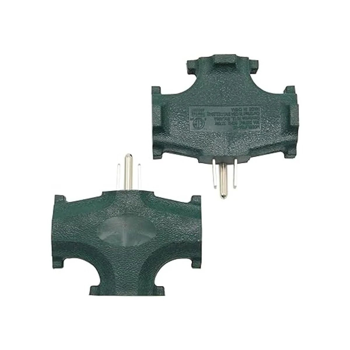 Adaptador de conexión a tierra de 3 tomas con