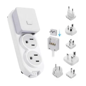 Ceptics Regleta de alimentación de viaje pequeña y_1