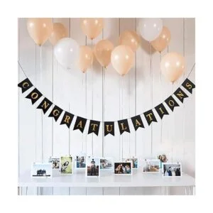 Brillantes oro negro Felicitaciones Banner para 2021_2