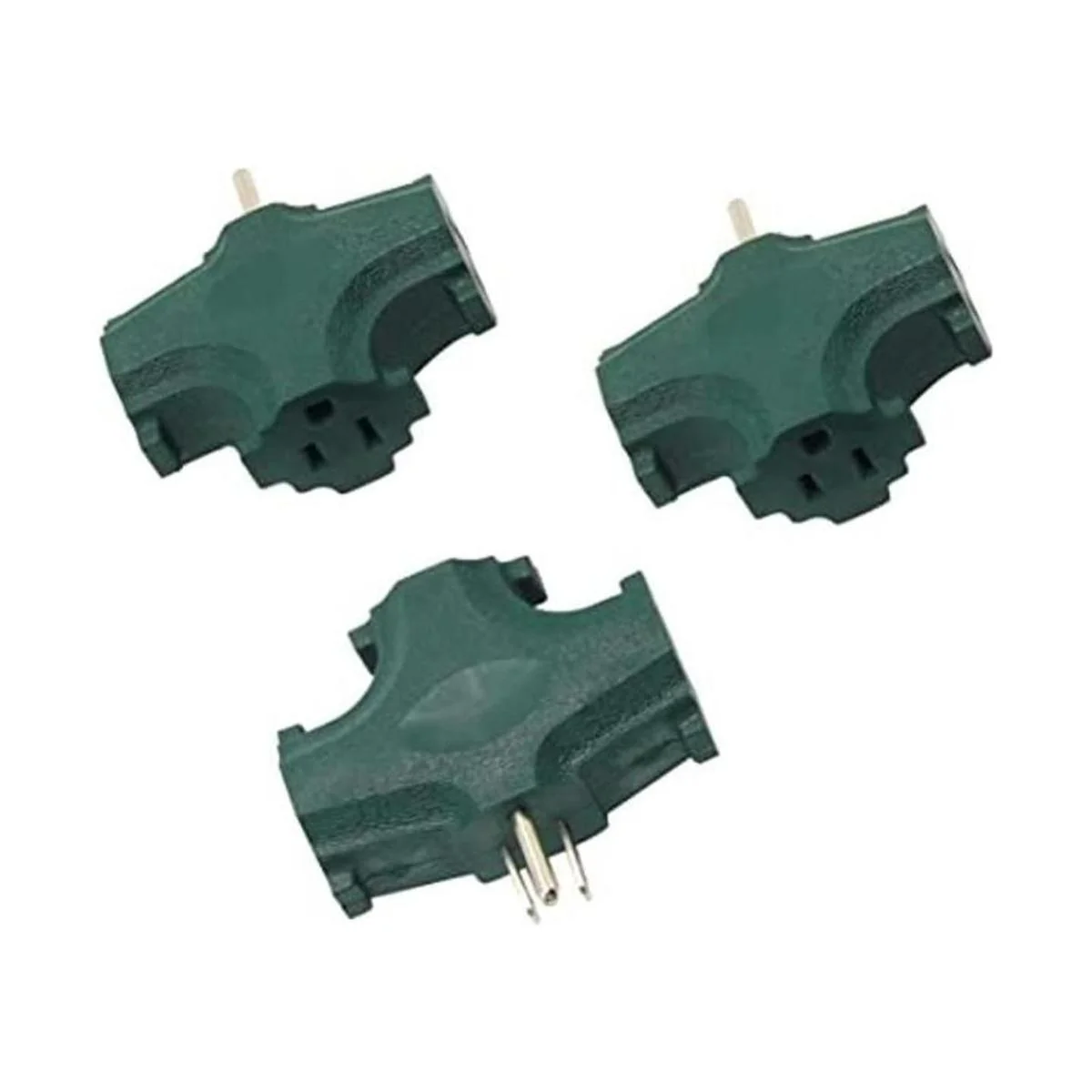 Adaptador de conexión a tierra de 3 tomas con