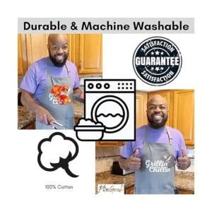 Delantal de chef para hombre delantal de cocina delantal