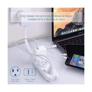 Ceptics Regleta de alimentación de viaje pequeña y_2