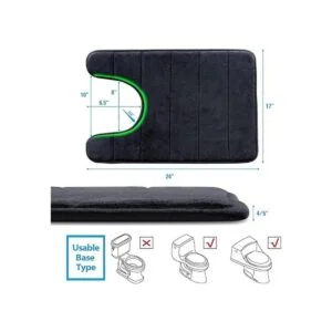 BETUS Tapete de inodoro de espuma viscoelástica en forma