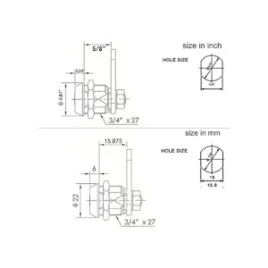 Homak Cerradura tubular de repuesto para caja de_2