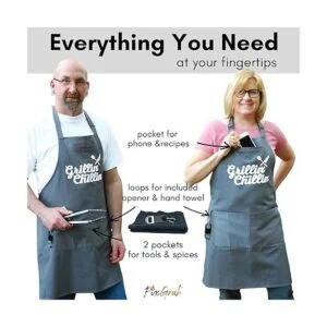 Delantal de chef para hombre delantal de cocina delantal