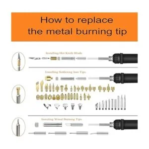 Kit de combustión de madera 110 piezas de herramientas de_2