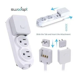 Ceptics Regleta de alimentación de viaje pequeña y_4