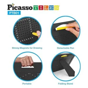 PicassoTiles Tablero de dibujo magnético de 12 x 10_3