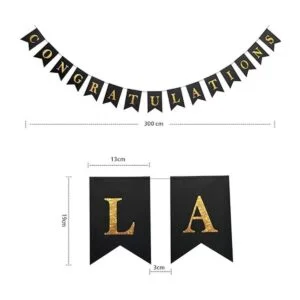 Brillantes oro negro Felicitaciones Banner para 2021_4