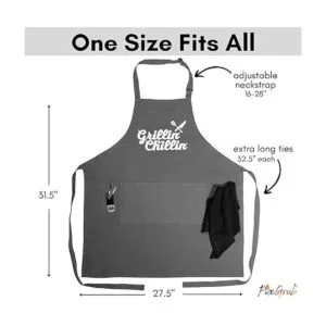 Delantal de chef para hombre delantal de cocina delantal