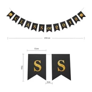 Brillantes oro negro Felicitaciones Banner para 2021_3