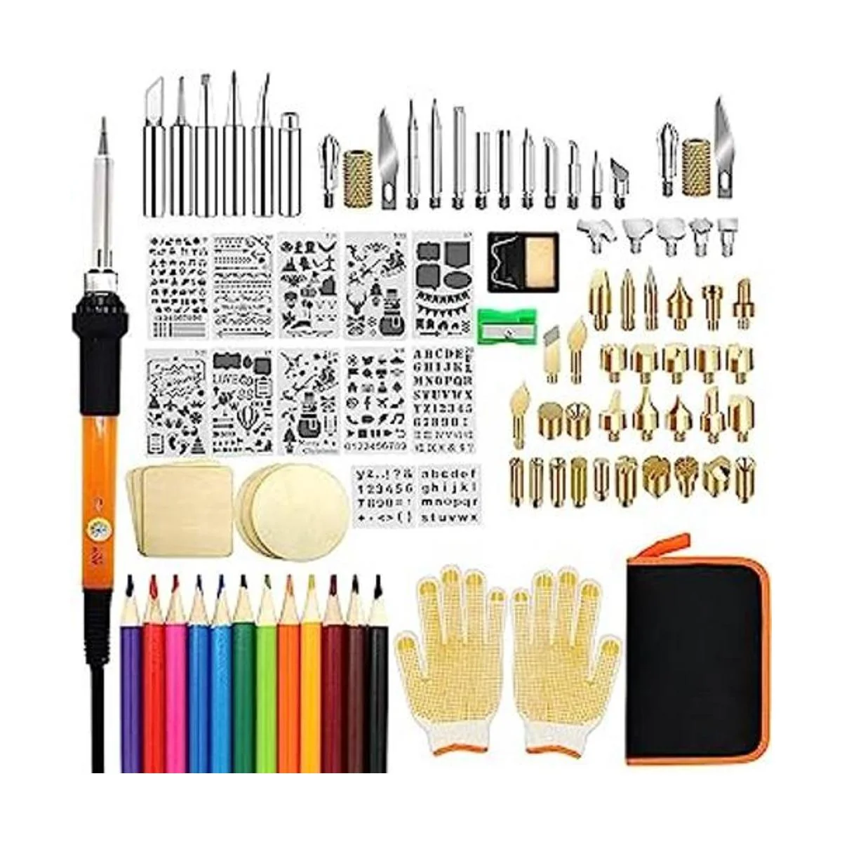 Kit de combustión de madera 110 piezas de herramientas de_1