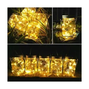 Juego de 8 luces solares para tarros 15 luces LED_3