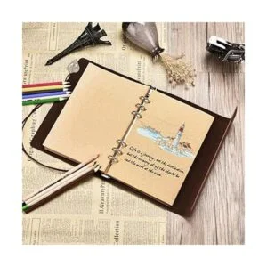 Cuaderno A5 de cuero para niñas cuaderno de bocetos de