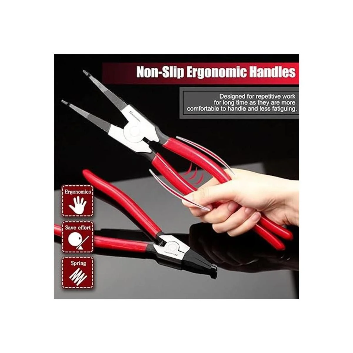 SPEEDWOX Alicates de anillo de bloqueo de 8 pulgadas para