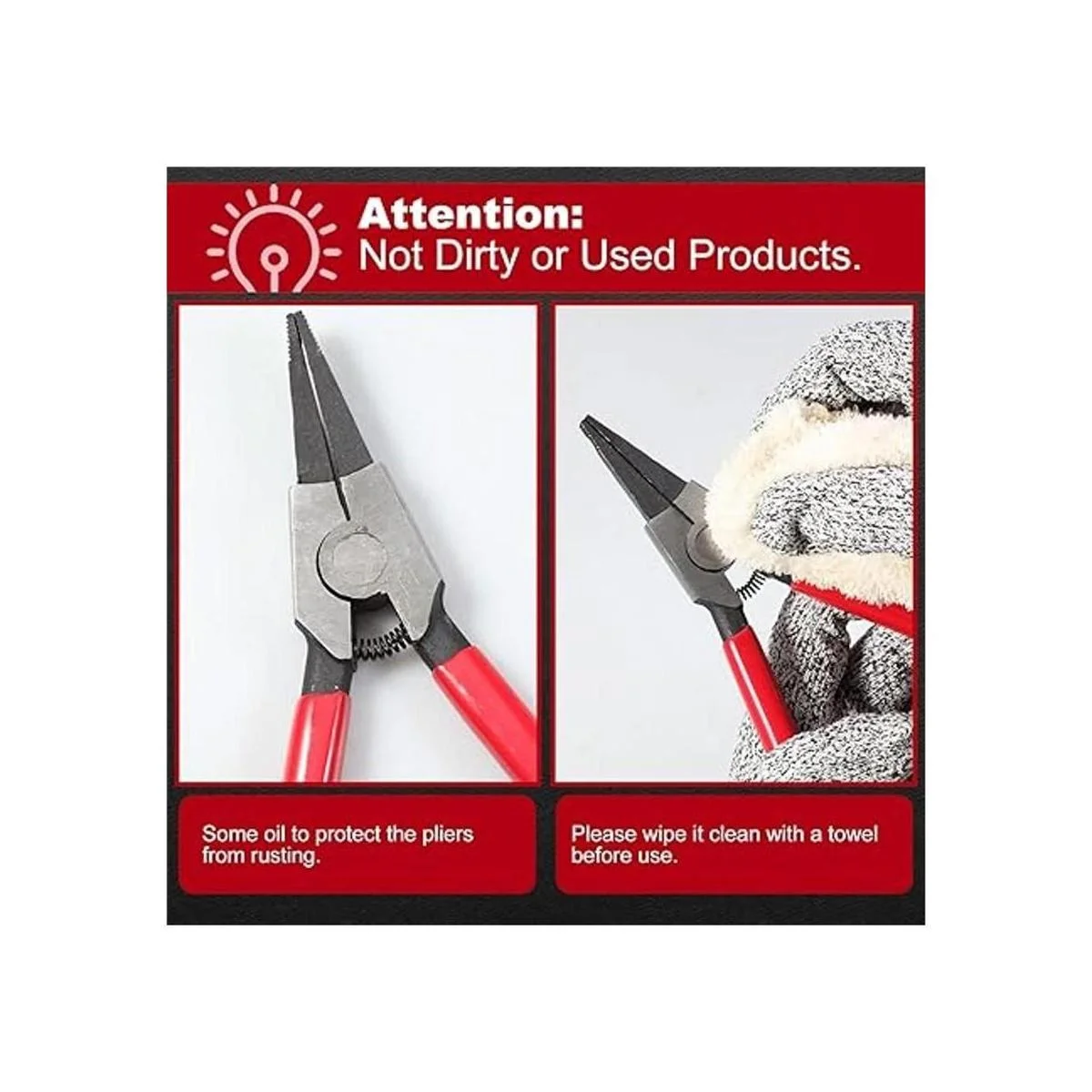 SPEEDWOX Alicates de anillo de bloqueo de 8 pulgadas para