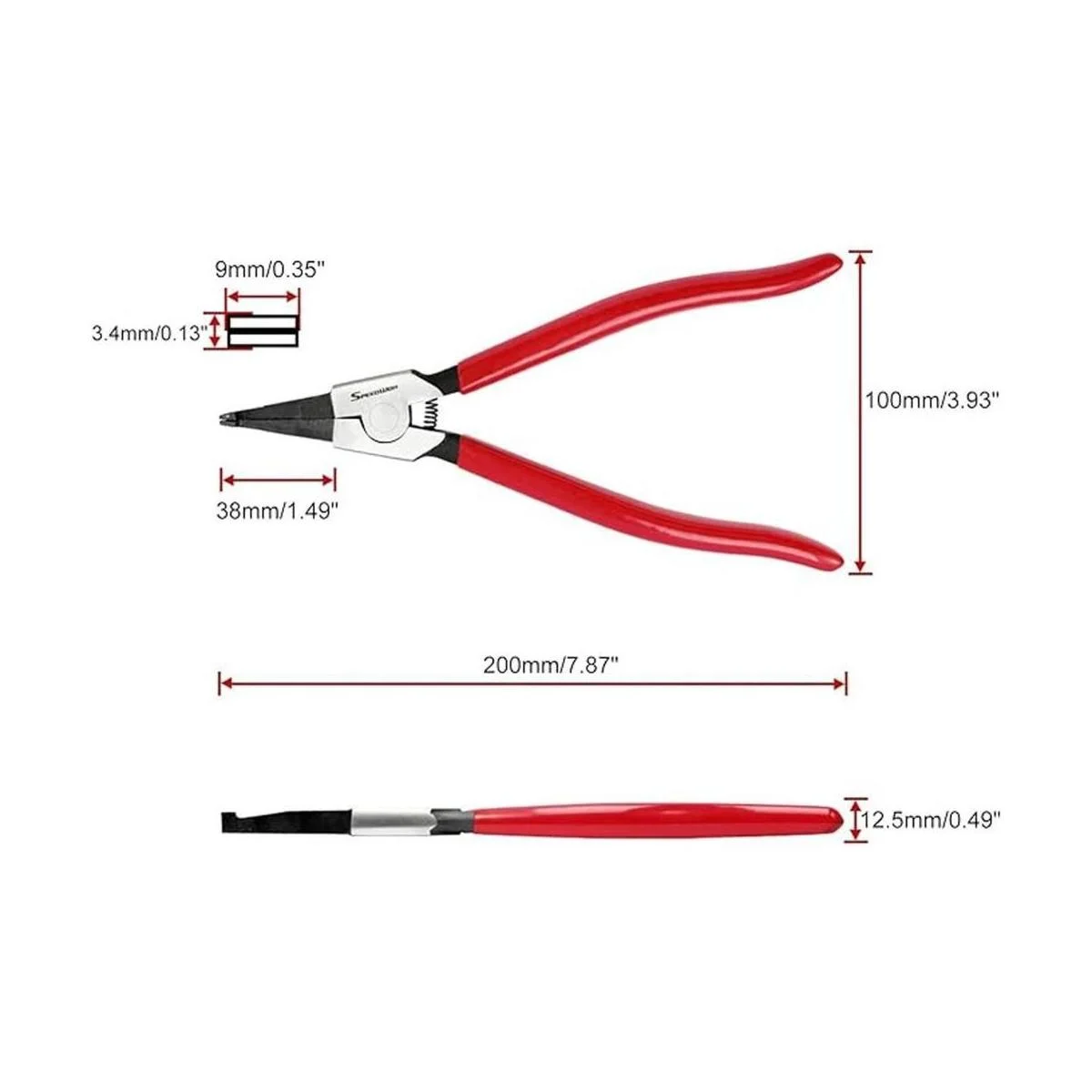 SPEEDWOX Alicates de anillo de bloqueo de 8 pulgadas para