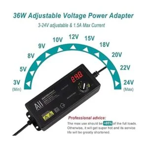 Adaptador universal de 3 V 24 V 1.5 A 36 W ajustable de_2