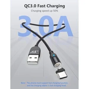 A.S Cable magnético USB 3 en 1 carga rápida y cable de_3