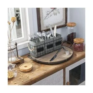 NIKKY HOME Farmhouse Cubertería galvanizada de 3_3