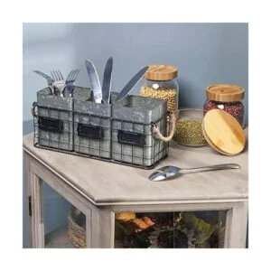 NIKKY HOME Farmhouse Cubertería galvanizada de 3_2