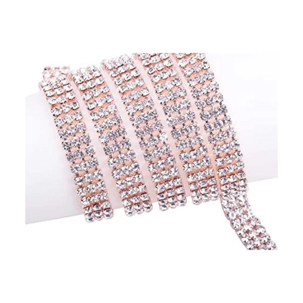 KAOYOO 3 filas 1 yarda 0.157 in cristal Rhinestone cierre