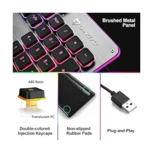 LANGTU L1 Teclado para juegos Rainbow LED Retroiluminado_3