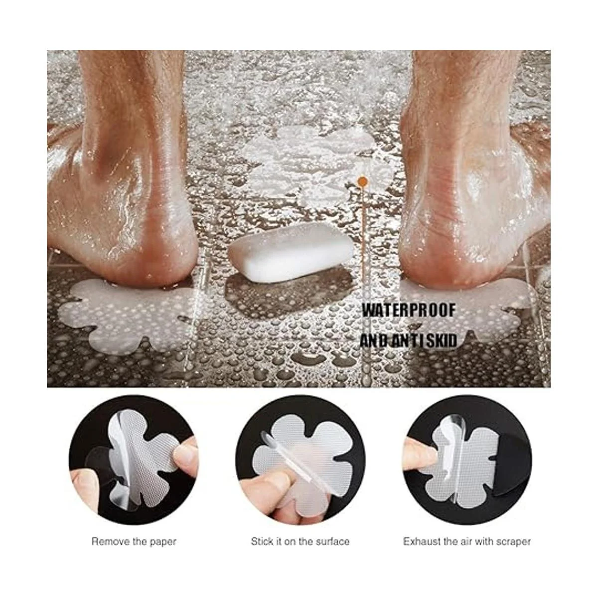 Secopad Pegatinas para bañera antideslizantes adhesivos_5