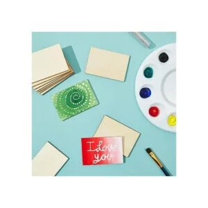 Paquete de 60 rectángulos de madera sin terminar para