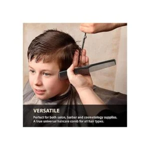 Styling Comb Professional 7 Inch Black Carbon Fiber Anti_6