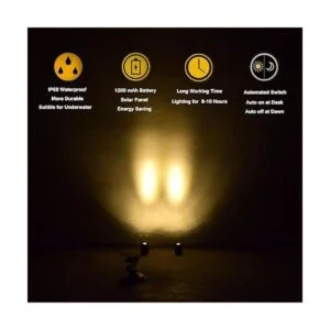 AVEKI Focos solares para estanque 12 luces LED solares