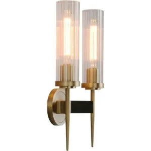 Phansthy Lámpara de tocador de baño con 2 luces de bronce_1