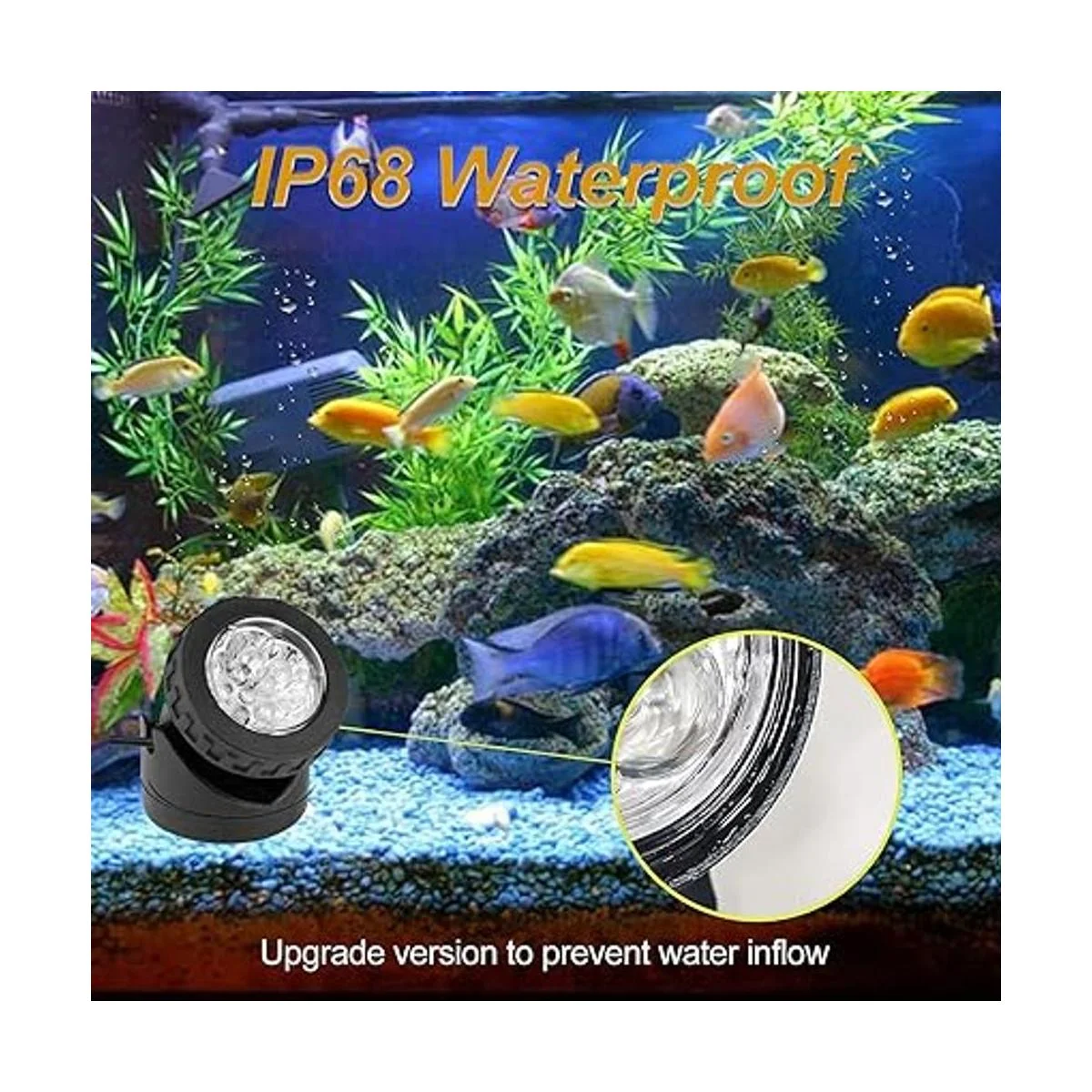 AVEKI Focos solares para estanque 12 luces LED solares