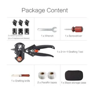 FUNTECK Kit de podadora de injerto 2 en 1 injerto en V