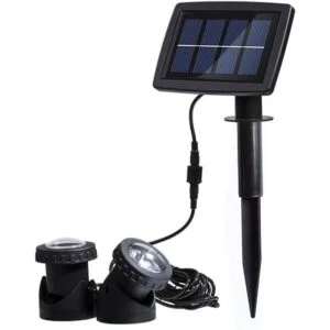 AVEKI Focos solares para estanque 12 luces LED solares