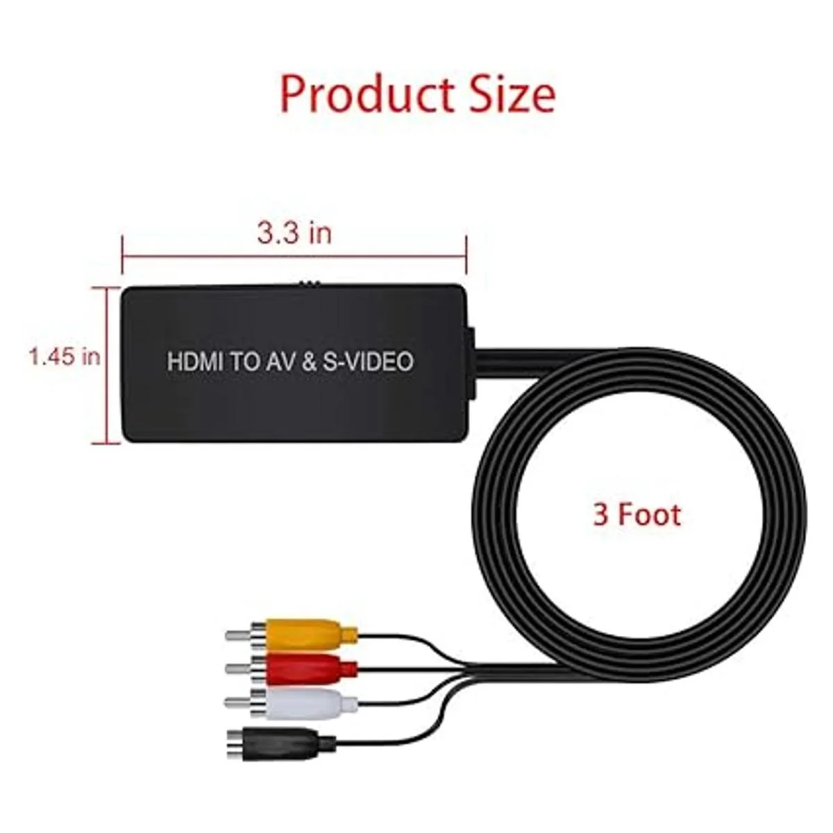 LVY Convertidor HDMI a SVideo Adaptador HDMI a RCA RL_5