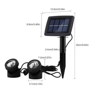 AVEKI Focos solares para estanque 12 luces LED solares