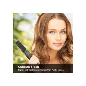 Styling Comb Professional 7 Inch Black Carbon Fiber Anti_4