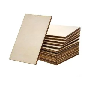 Paquete de 60 rectángulos de madera sin terminar para