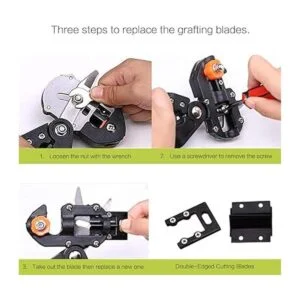 FUNTECK Kit de podadora de injerto 2 en 1 injerto en V