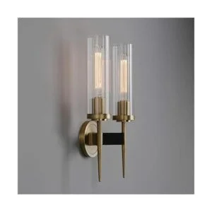 Phansthy Lámpara de tocador de baño con 2 luces de bronce_3