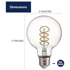 FLSNT Bombillas LED Edison de globo equivalente a 40 W