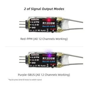 Radiolink R12DSM Receptor micro RC de 2.4 GHz 12_4