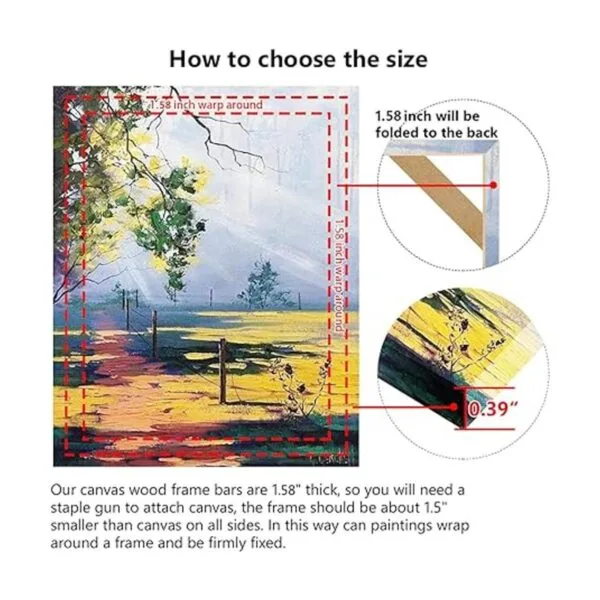 Bastidores de madera de lona para pintura al óleo marcos