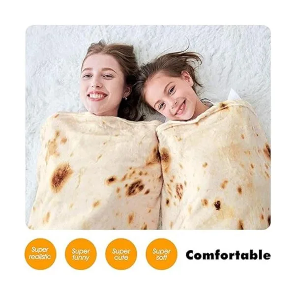 Manta gigante CASOFU con diseño de tortilla de harina_5