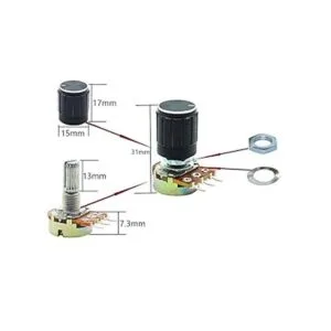 Dafurui Paquete de 20 potenciómetro giratorio B10k de 10k_3