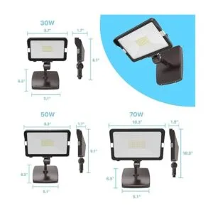 HYPERLITE Paquete de 2 luces LED de 50 W para exteriores_5