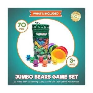 Jumbo Counting Bears Matching Game Montessori Fine Motor_2